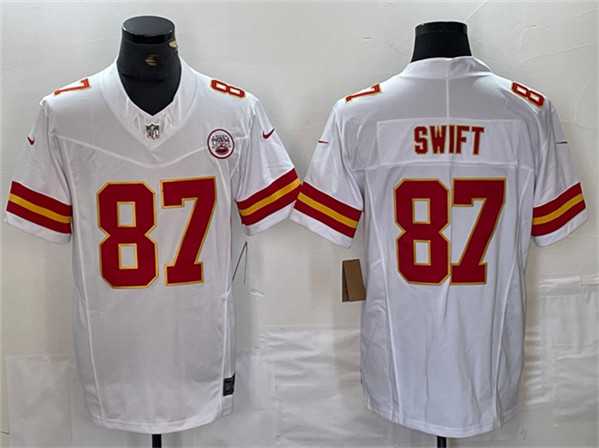Mens Kansas City Chiefs #87 Taylor Swift White F.U.S.E. Vapor Untouchable Limited Stitched Jersey